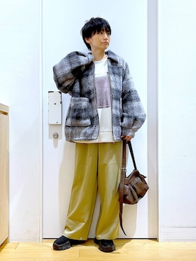 あおき@LAKOLE海老名さん（レディース・156cm）の冬コーディネート