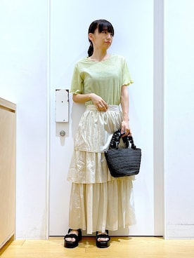 あおき@LAKOLE海老名さん（レディース・156cm）の夏コーディネート