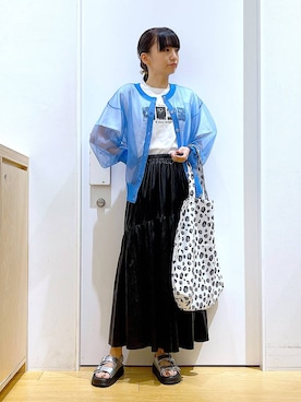 あおき@LAKOLE海老名さん（レディース・156cm）の夏コーディネート