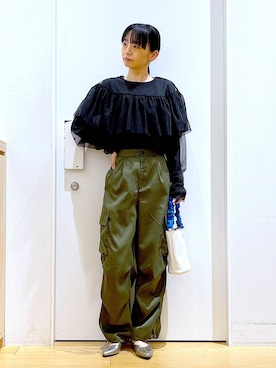 あおき@LAKOLE海老名さん（レディース・156cm）の春コーディネート