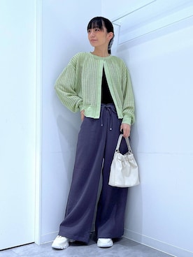 「LAKOLE（ラコレ）のアイテム（パンツ）」を使った、あおき@LAKOLE海老名さん（レディース・156cm）の春コーディネート