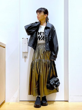 あおき@LAKOLE海老名さん（レディース・156cm）の春コーディネート