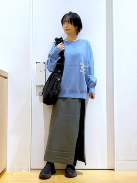 あおき@LAKOLE海老名さん（レディース・156cm）の冬コーディネート