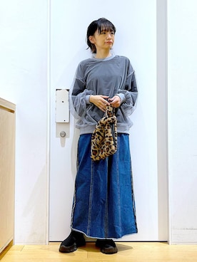 あおき@LAKOLE海老名さん(レディース・156cm)の冬コーディネート