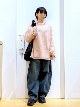 あおき@LAKOLE海老名さん（レディース・156cm）の冬コーディネート