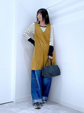 あおき@LAKOLE海老名さん（レディース・156cm）の春コーディネート