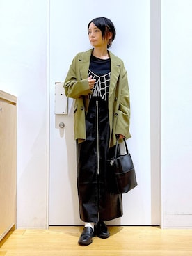 あおき@LAKOLE海老名さん（レディース・156cm）の秋コーディネート