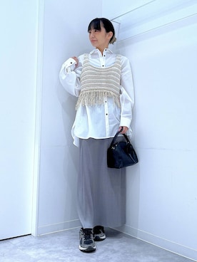 あおき@LAKOLE海老名さん（レディース・156cm）の春コーディネート