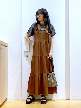あおき@LAKOLE海老名さん（レディース・156cm）の夏コーディネート