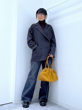 あおき@LAKOLE海老名さん（レディース・156cm）の冬コーディネート