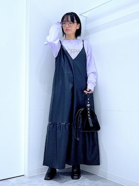 あおき@LAKOLE海老名さん（レディース・156cm）の冬コーディネート