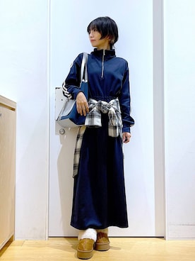 「LAKOLE（ラコレ）のアイテム（その他シューズ）」を使った、あおき@LAKOLE海老名さん（レディース・156cm）の秋コーディネート