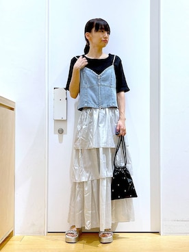 あおき@LAKOLE海老名さん(レディース・156cm)の夏コーディネート