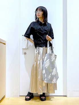 あおき@LAKOLE海老名さん（レディース・156cm）の夏コーディネート