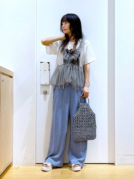 あおき@LAKOLE海老名さん(レディース・156cm)の夏コーディネート