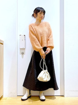 あおき@LAKOLE海老名さん（レディース・156cm）の冬コーディネート