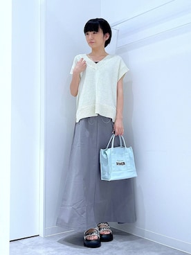 あおき@LAKOLE海老名さん（レディース・156cm）の夏コーディネート