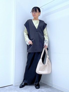 あおき@LAKOLE海老名さん（レディース・156cm）の春コーディネート