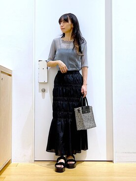 あおき@LAKOLE海老名さん（レディース・156cm）の夏コーディネート