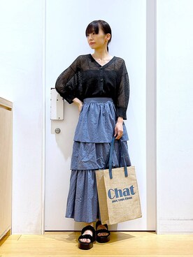 あおき@LAKOLE海老名さん（レディース・156cm）の夏コーディネート