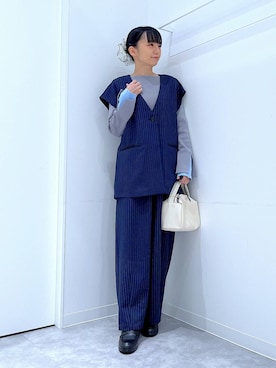 あおき@LAKOLE海老名さん（レディース・156cm）の冬コーディネート