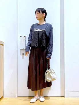 あおき@LAKOLE海老名さん(レディース・156cm)の秋コーディネート