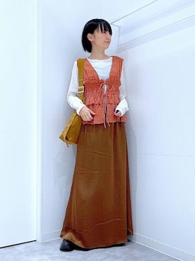 あおき@LAKOLE海老名さん（レディース・156cm）の秋コーディネート