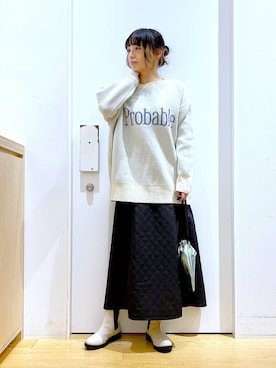あおき@LAKOLE海老名さん（レディース・156cm）の冬コーディネート