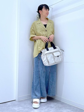 「LAKOLE（ラコレ）のアイテム（シャツ/ブラウス）」を使った、あおき@LAKOLE海老名さん（レディース・156cm）の夏コーディネート