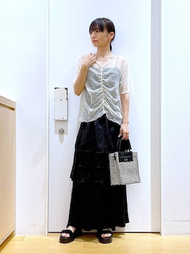 あおき@LAKOLE海老名さん（レディース・156cm）の夏コーディネート