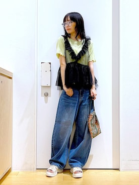 あおき@LAKOLE海老名さん（レディース・156cm）の夏コーディネート