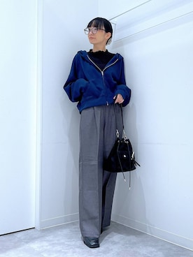 あおき@LAKOLE海老名さん（レディース・156cm）の冬コーディネート