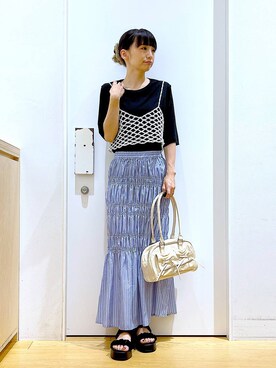 あおき@LAKOLE海老名さん（レディース・156cm）の夏コーディネート