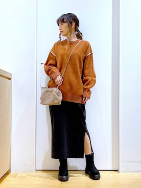 あおき@LAKOLE海老名さん(レディース・156cm)の冬コーディネート