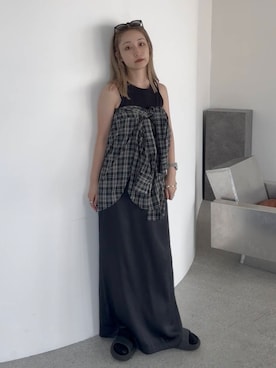 「ウェーブ×イエベ秋」｜momokaさん（レディース・155cm）の夏コーディネート