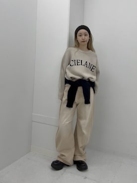 「アイテム（サンダル）」を使った、momokaさん（レディース・155cm）の冬コーディネート