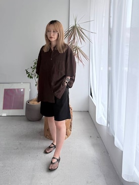「ウェーブ×イエベ秋」｜momokaさん（レディース・155cm）の夏コーディネート