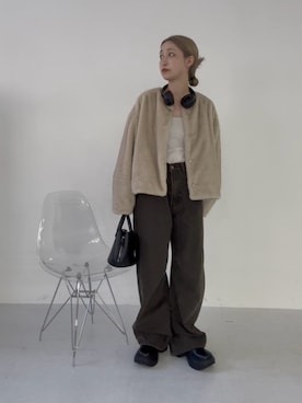 「SENSE OF PLACE by URBAN RESEARCH（センスオブプレイスバイアーバンリサーチ）のアイテム（サンダル）」を使った、momokaさん（レディース・155cm）の秋コーディネート