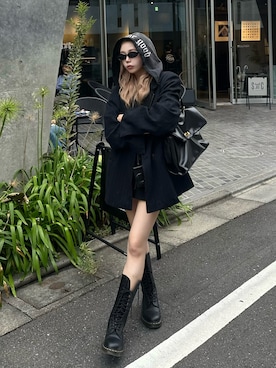 「アイテム（パーカー）」を使った、Tsujita Rinoさん（レディース・153cm・20代）の秋コーディネート