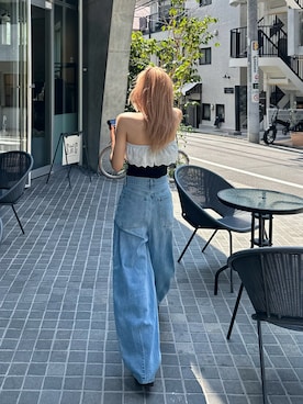 「アイテム（アンダーウェア）」を使った、Tsujita Rinoさん（レディース・153cm）の夏コーディネート