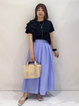 「OPAQUE.CLIP（オペークドットクリップ）のアイテム」を使った、nakkoさん（レディース・154cm）の夏コーディネート