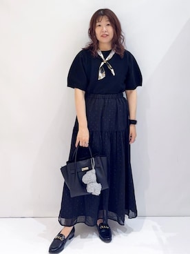 「アイテム（チャーム、グレー系）」を使った、nakkoさん（レディース・154cm）の夏コーディネート