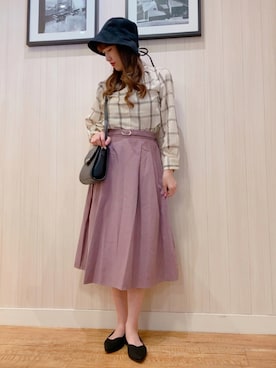 「チューリップハット」｜あいりんさん（レディース・160cm）の秋コーディネート