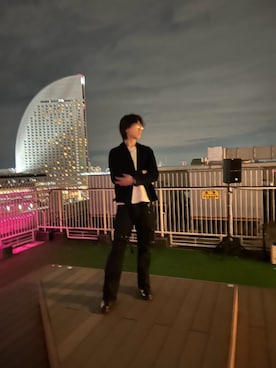 「no brand（ノーブランド）のアイテム（ジャケット/アウター）」を使った、塁斗さん（メンズ・184cm）の春コーディネート