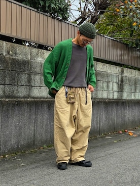 「アイテム（ポーチ）」を使った、Kentaさん（メンズ・172cm）の秋コーディネート
