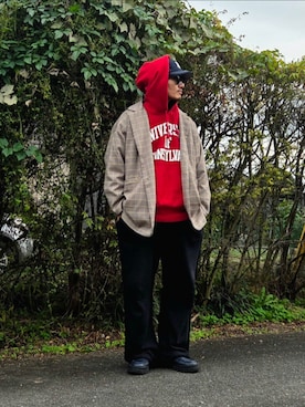 「アイテム（スウェットパンツ）」を使った、Kentaさん（メンズ・172cm）の秋コーディネート