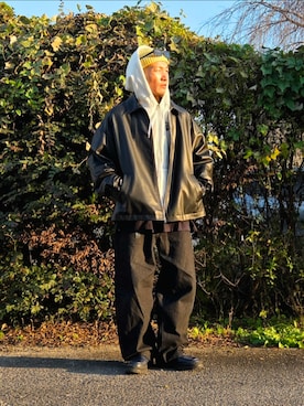 「アイテム（ニットキャップ/ビーニー）」を使った、Kentaさん（メンズ・172cm）の秋コーディネート