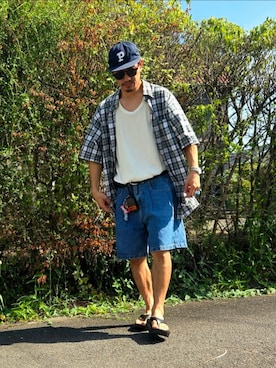 「アイテム（タンクトップ）」を使った、Kentaさん（メンズ・172cm・40代）の夏コーディネート