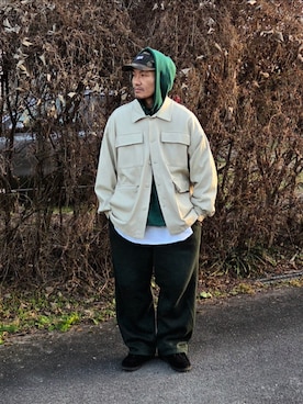 「アイテム（モカシン/デッキシューズ）」を使った、Kentaさん（メンズ・172cm）の冬コーディネート