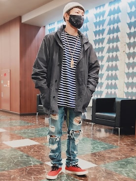 「DC（ディーシー）のアイテム」を使った、Kentaさん（メンズ・173cm）の春コーディネート
